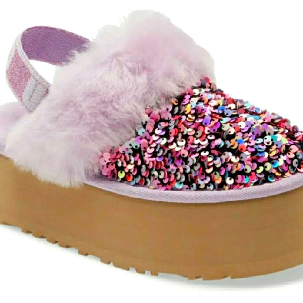 UGG FUNKETTE STELLAR HOLOGRAPHIC CLOGS
